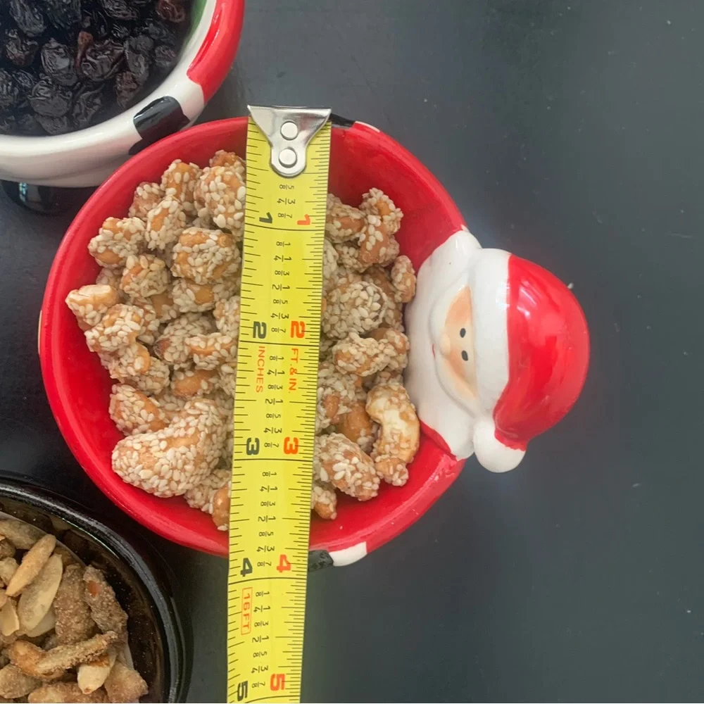 Ceramic Christmas Collection 3 Small Bowl Set Santa Snowman Penguin KT Group